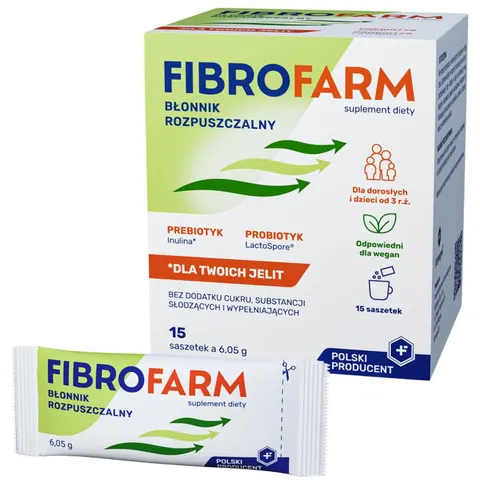 FARMAPOL TABLETKI FIBROFARM BŁONNIK suplement diety, 15 saszetek