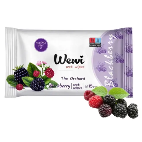 WEWI Chusteczki nawilżane 15 szt JEŻYNA, 1 op