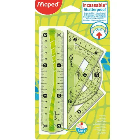 Zestaw Flex mini linijki elastyczne z gumowymi elementami blister Maped 244069
