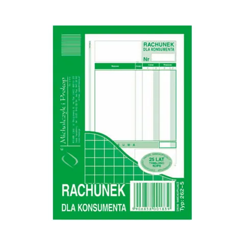 Druk "Rachunek dla konsumenta" A6 Michalczyk i Prokop /262-5/