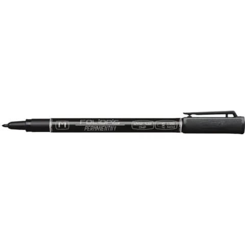 Marker foliopis/do CD 1,0mm M RYSTOR FM-10 czarny 1szt.