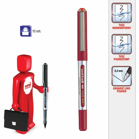 Pióro kulkowe UNI Eye Micro ub-150 czerwone