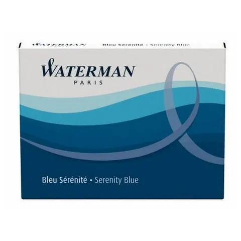 Naboje do piór wiecznych WATERMAN krótkie kol. niebieski 6 szt. [S0110950]