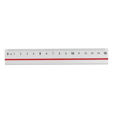 Linijka aluminiowa dwustronna LENIAR - 15 cm