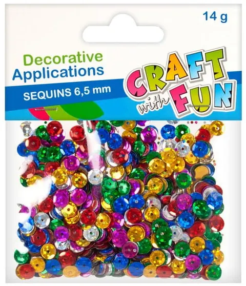 Cekiny metaliczne Kółka 6,5mm, Craft With Fun