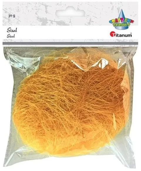 Sisal Grass 30g pomarańczowy, Craft Fun