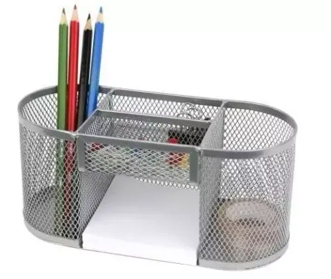 Przybornik 5A Z9087 srebrny z siatki metalowej, NET