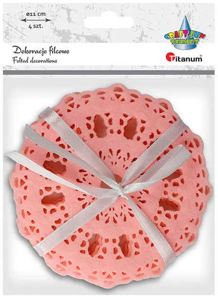 Dekoracja filcowa różowa, Craft-Fun