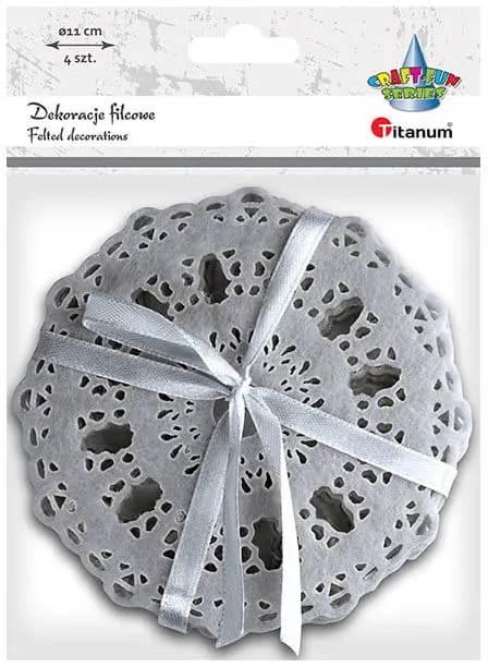 Dekoracja filcowa szara, Craft-Fun