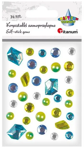 Kryształki samoprzylepne op. 34szt., Craft-Fun