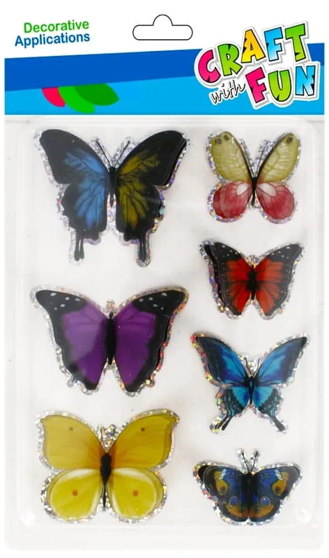 Naklej motyl 3D 7szt, Craft With Fun