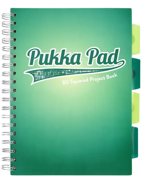 Kołonotes Project Book B5 100k 80g kratka Dark Teal turkusowy, Pukka Pad