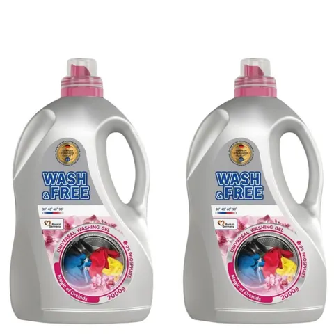 WASH FREE Żel do prania 60 prań ORCHIDEA 2000 g, pakiet 2 szt.
