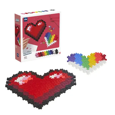 Klocki Puzzle by Number Serce - 250 elementów, Plus-Plus