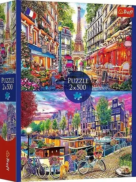 Puzzle 2x500-el. European capitals 37496, Trefl
