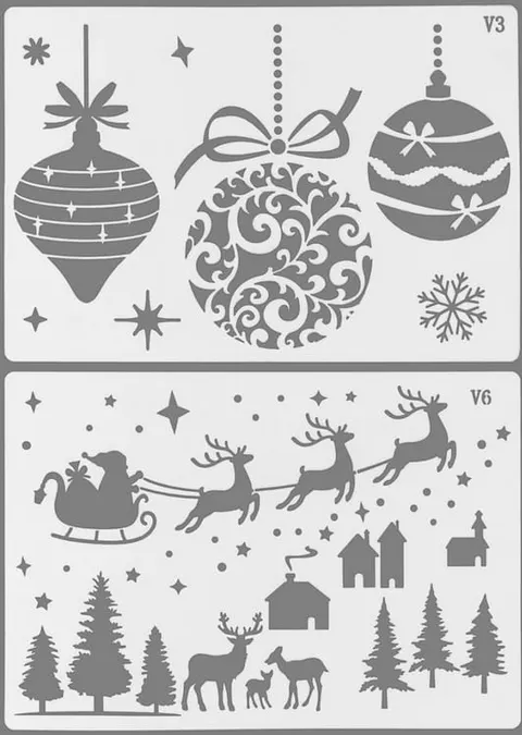 Szablony Xmass op. 2szt. 24gs0405-1, Craft Fun