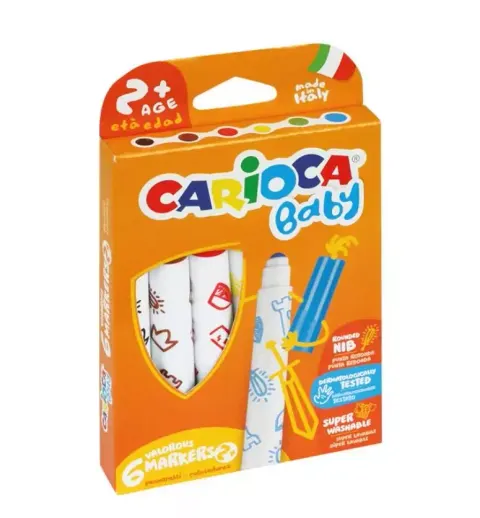Flamastry Carioca Baby, 6 kolorów