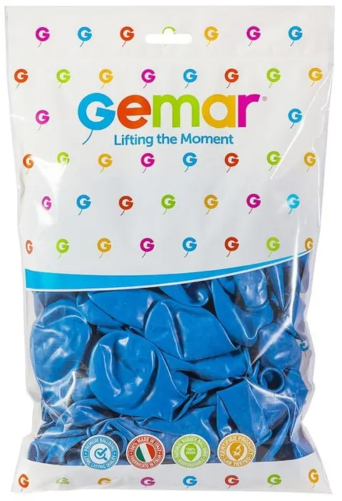 Balony G90 pastelowe 10" niebieski op. 100 szt., Gemar