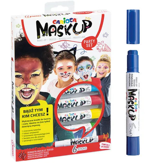 Kredki do malowania twarzy MaskUp 6 sztuk, Carioca