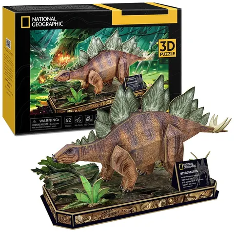 Puzzle 3D National Geographic Stegozaur, Cubic Fun