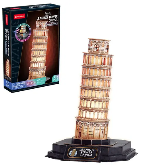 CUBIC FUN 20535 Krzywa wieża w Pizie 3D Nocna wersja