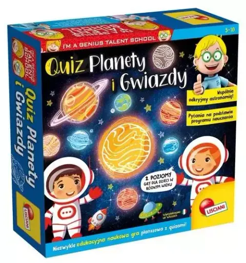 Gra I"m a genius quiz Planety i gwiazdy, Lisciani