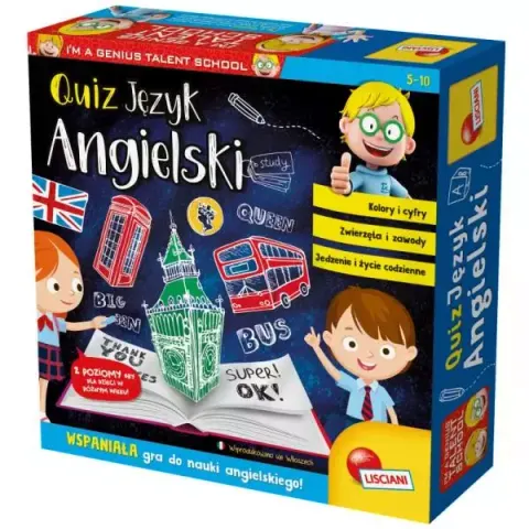 Gra I`m a Genius Quiz Język Angielski Lisciani