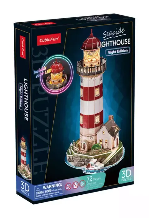 Puzzle 3D Latarnia (Wersja Nocna), Cubic Fun