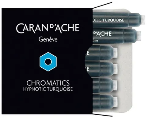 Naboje atramentowe Chromatics turkusowe op. 6 szt., Caran d"Ache