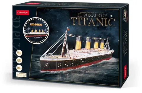 CUBIC FUN 20521 Puzzle 3D Titanic LED