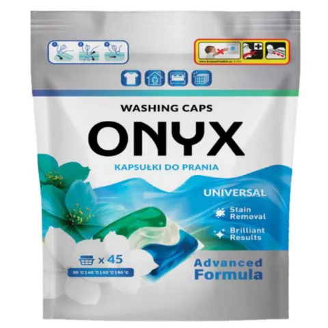 ONYX Kapsułki do prania ubrań uniwersalne 45 szt