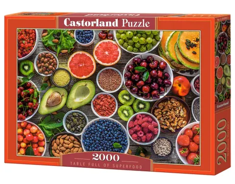 Puzzle 2000-el. Table Full of Superfood C-200993-2, Castorland