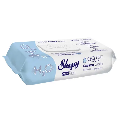 SLEEPY Chusteczki nawilżane dla dzieci 99,5% wody, 50 szt