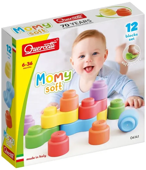 Klocki miękkie Momy 12-el., Quercetti