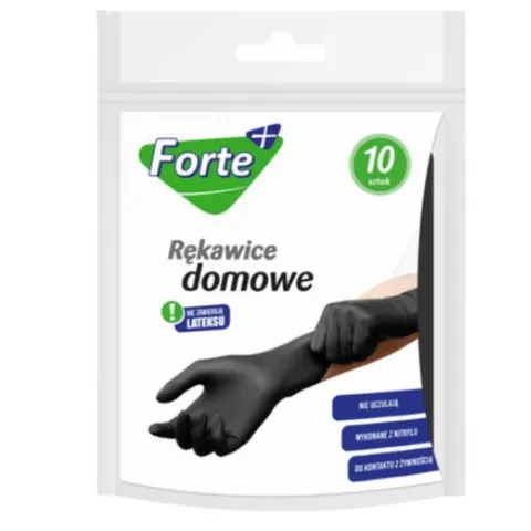 FORTE + Rękawice nitrylowe rozmiar uniwersalny 10 szt