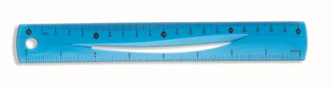 Linijka elastyczna niebieska 20cm, Tetis
