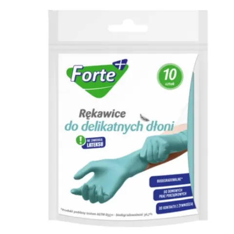 FORTE + Rękawice biodegradowalne rozmiar uniwersalny 10 szt