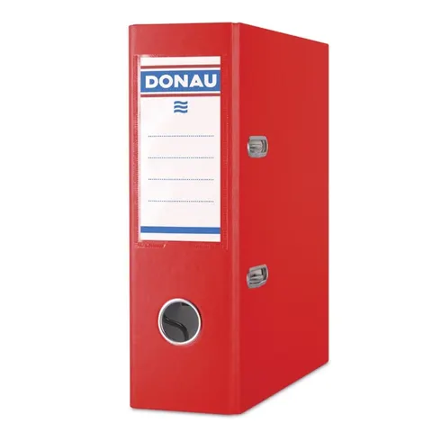 Segregator z mechanizmem A5 75mm DONAU MASTER PP kol. czerwony 3905001PL-04