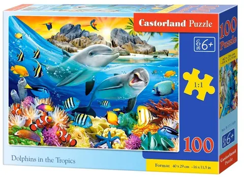 Puzzle 100-el. Dolphins in the Tropics B-111169, Castorland