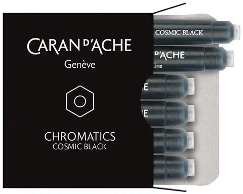Naboje atramentowe Chromatics czarne op. 6 szt., Caran d"Ache