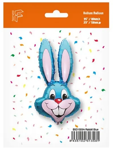Balon foliowy 24" FX - "Rabbit" (niebieski), pakowany, GoDan
