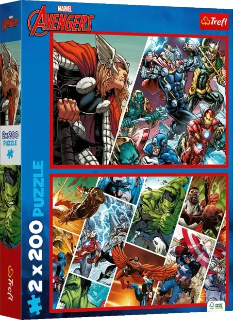 Puzzle - 2x200 - Obrońcy świata / Disney Marvel The Avengers13318, Trefl