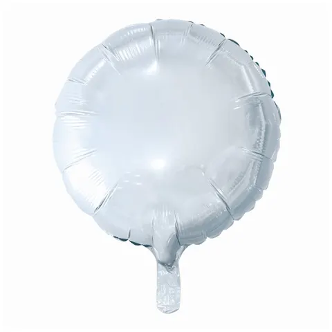 Balon foliowy "Okrągły", biały, 18", GoDan