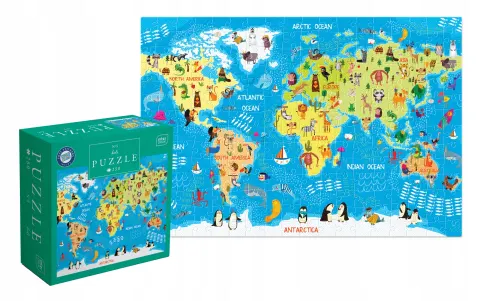 Puzzle 250-el. Kids 5 World Map, Interdruk