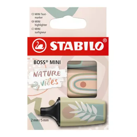 Zakreślacz STABILO BOSS MINI Nature Vibes Etui 3 Sztuki Różne Kolory