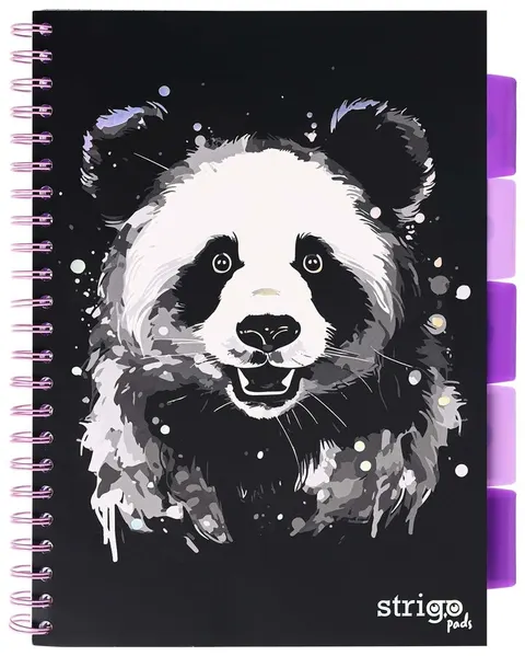 Kołonotatnik Strigo Pads Animals Panda A4 Kratka 100k
