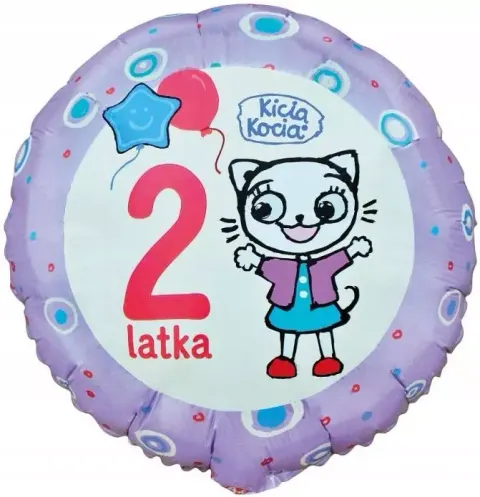 Balon foliowy "Kicia Kocia", 2 Latka, 18", GoDan