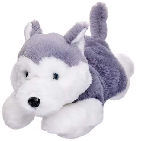 Maskotka Pies Husky leżacy 35cm, Beppe