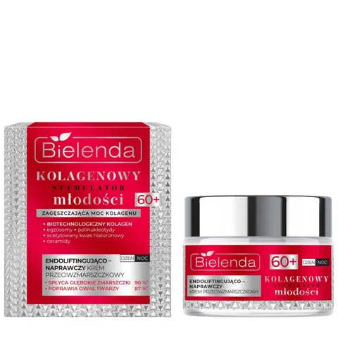 BIELENDA KOLAGENOWY STYMULATOR MŁODOŚCI Krem do twarzy 50+, NAPRAWCZY, 50 ml