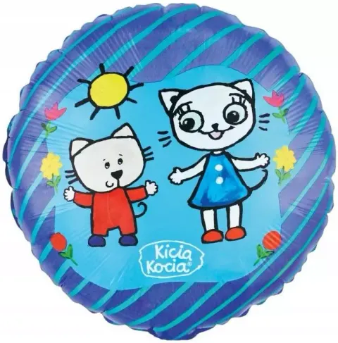 Balon foliowy "Kicia Kocia i Nunuś", 18", GoDan